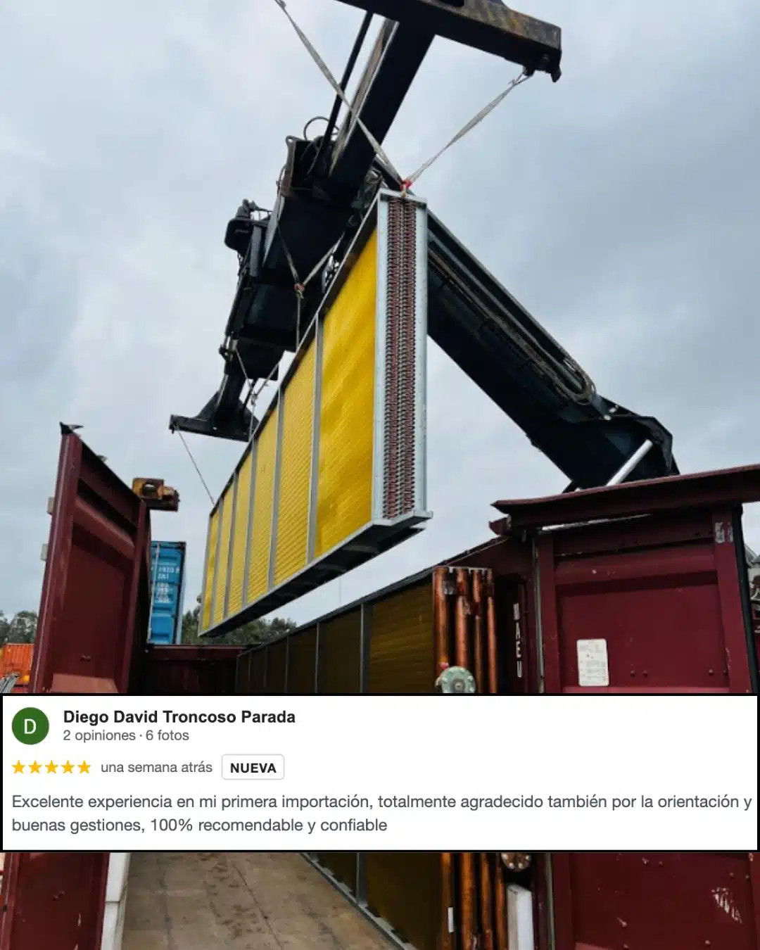 Reseña de cliente de Komex Chile