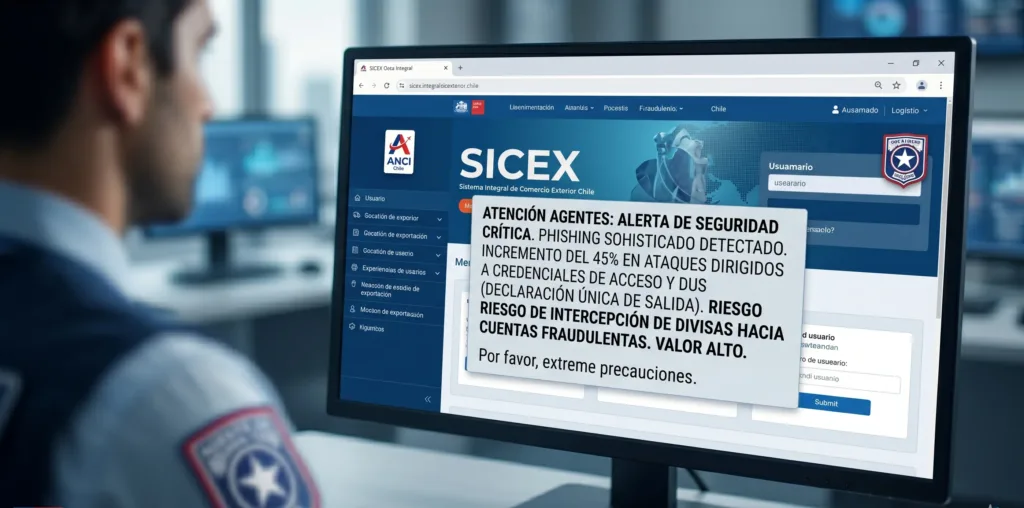 Alerta Ciberseguridad SICEX 2026: Phishing a Agentes de Aduana