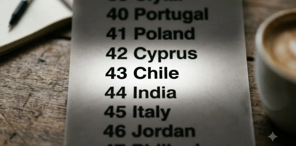 Ranking Competitividad Mundial 2026: Chile Puesto 43